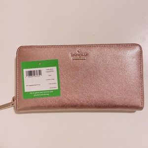Kate Spade Cameron Street Rose Gold Zip Wallet